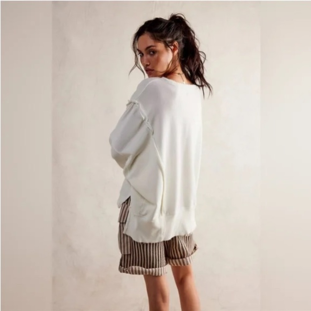 Free People Camden Graphic Montana Oversized Pullover Sweatshirt - Picture 2 of 7